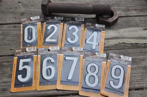 house number metal|metal reflective house numbers.